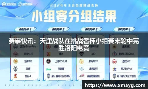 赛事快讯：天津战队在挑战者杯小组赛末轮中完胜洛阳电竞
